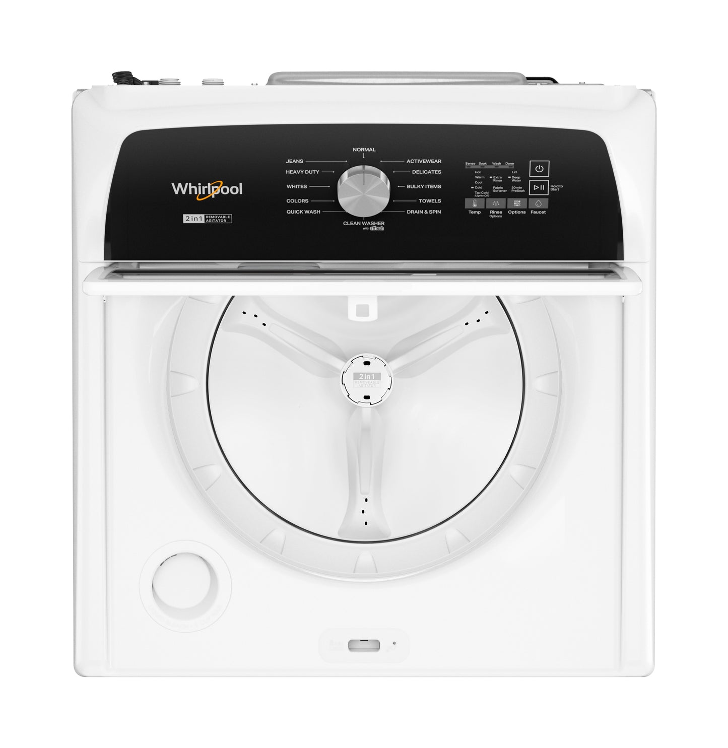 4.7 Cu. Ft. Top Load Washer with 2 in 1 Removable Agitator.