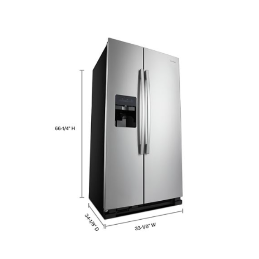 21 Cu. Ft. 33-inch Side-by-Side Refrigerator with Dual Pad External Ice and Water Dispenser