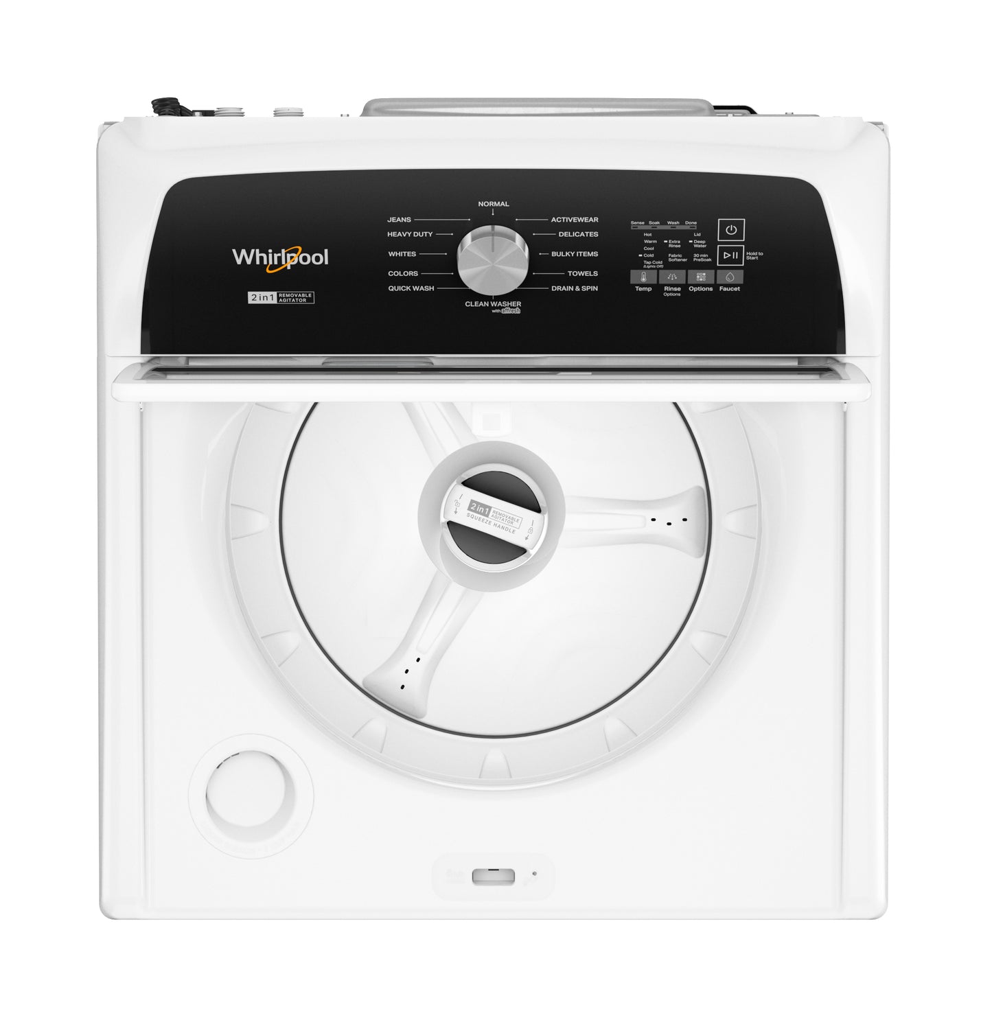 4.7 Cu. Ft. Top Load Washer with 2 in 1 Removable Agitator.